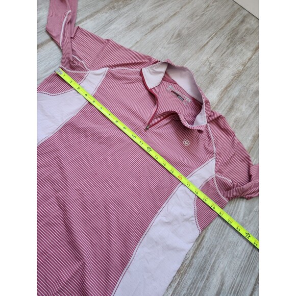 Ariat Tek Heat Series Womens Tri Factor 1/4 Zip Baselayer Red Clay Stripe Sz XL - Picture 4 of 7